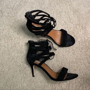 Black tie up Steve Madden heels